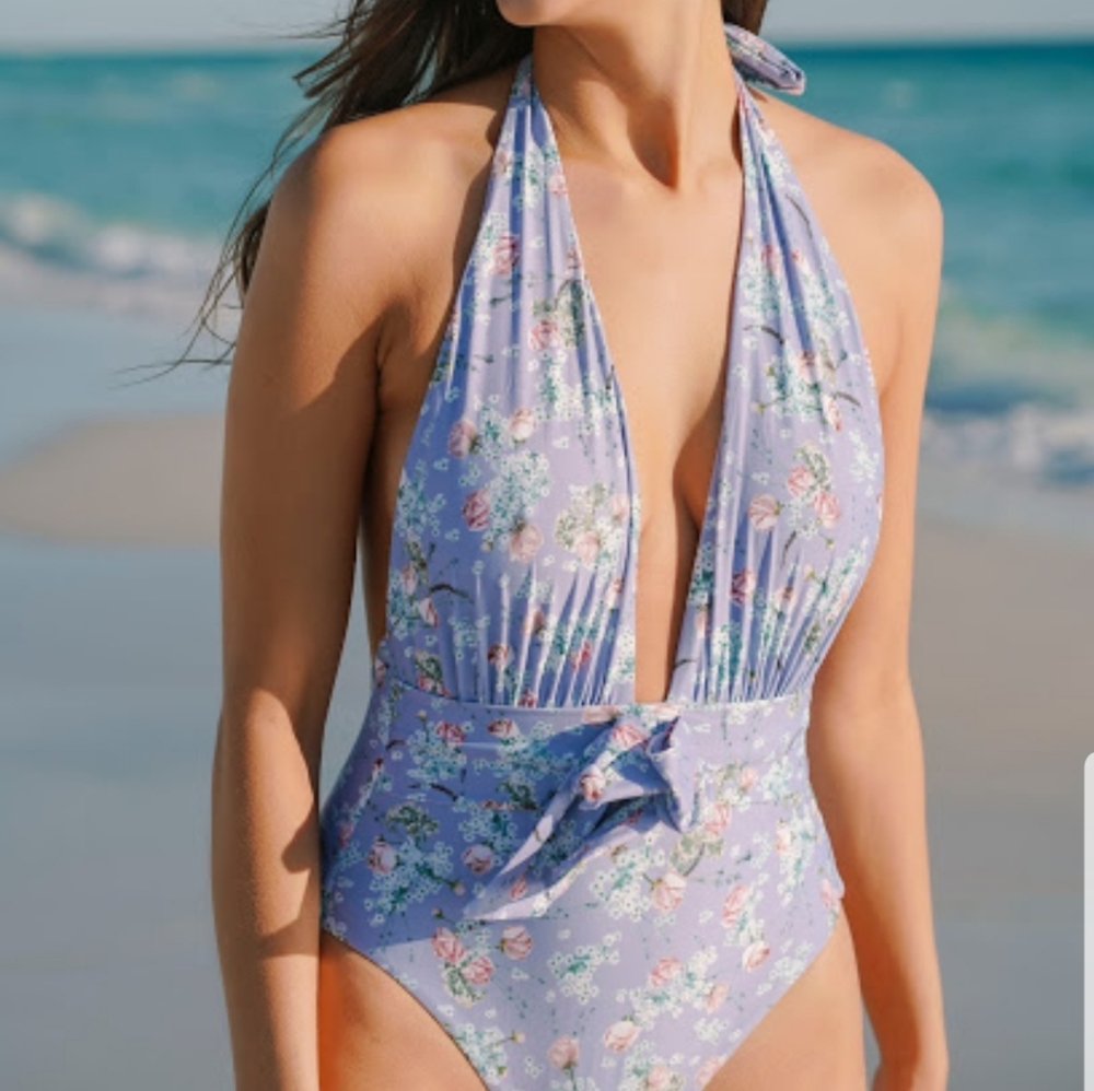 We Wore What | Brooklyn One Piece Powder Blue Dry